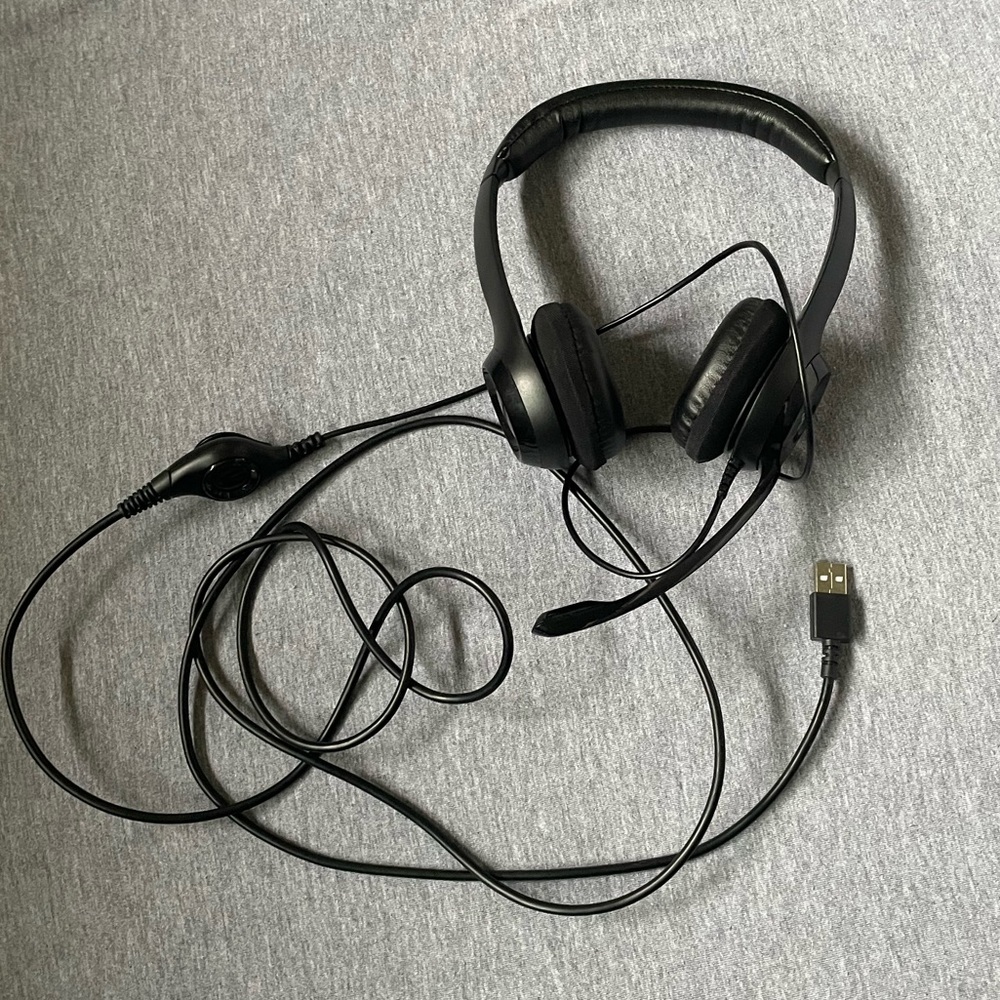 Headset with Microphone, Mute Button, USB